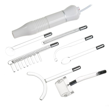 Dispozitiv cosmetic Darsonval, electromasaj, efect bactericid, 30W, 7 pelote sticla