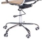 Scaun de birou, forma ergonomica, baza metalica rotativa, inaltime 48-56 cm, maro