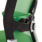 Scaun de birou ergonomic si reglabil, pivotant, tetiera, baza metalica, verde