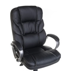 Scaun ergonomic de birou, inaltime reglabila 50-58 cm, spatar conturat, captuseala din spuma, negru