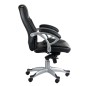 Scaun de birou, piele ecologica, spatar cu design ergonomic, rotire la 360 de grade, negru