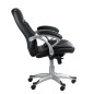 Scaun de birou, piele ecologica, spatar cu design ergonomic, rotire la 360 de grade, negru