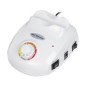 Freza electrica unghii, 35.000 RPM, 10W, set 6 capete si 6 inele abrazive, alb