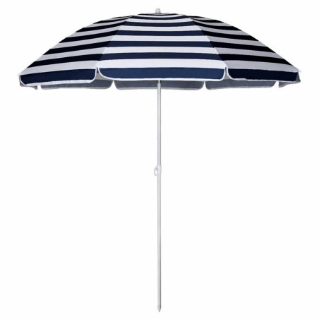 Umbrela de exterior, protectie UV, maner pliabil, 170 cm, alb/bleumarin