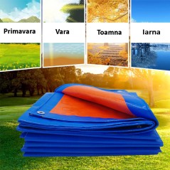 Prelata impermeabila de protectie, 2x3 m, inele prindere, 160g/mp