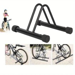 Suport pentru bicicleta, montare sol, portabil, otel, 62 x 31 x 33 cm, negru