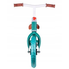 Bicicleta fara pedale, de echilibru, roti 11 inch, ghidon si sa reglabile, cadru otel, turcoaz