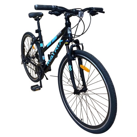 Bicicleta dama 700C hibrid, munte, oras, 21 viteze Shimano, V-Brake, cadru 17 inch aluminiu