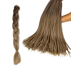 Extensii par sintetic pentru impletituri, ombre blond, lungime 60 cm