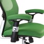 Scaun de birou, inaltime reglabila 46-56 cm, forma ergonomica, baza metalica, mesh verde