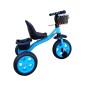 Tricicleta cu pedale, 2 cosuri pentru cumparaturi, maxim 35 kg, roti spuma EVA, albastru, negru