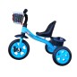 Tricicleta cu pedale, 2 cosuri pentru cumparaturi, maxim 35 kg, roti spuma EVA, albastru, negru