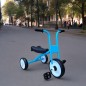 Tricicleta copii, cu ghidon inalt si pedale, 3 roti spuma EVA, capacitate maxima 25 kg, albastra