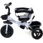 Tricicleta copii, roti spuma EVA, scaun rotativ 360 grade, centura de siguranta, husa, copertina pliabila, sarcina maxima 30 kg