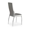 Scaun living/sufragerie Halmar K210, cadru metal,  stil modern, 42x42x100x47cm, piele, gri/alb