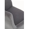 Scaun living/sufragerie Halmar K274, cadru lemn/metal,  stil clasic, 62x61x92x49cm, textil, gri