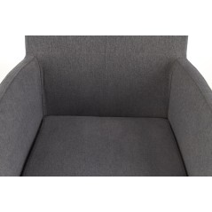 Scaun living/sufragerie Halmar K274, cadru lemn/metal,  stil clasic, 62x61x92x49cm, textil, gri