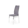 Scaun living/sufragerie Halmar K309, cadru metal,  stil modern, 43x57x97x47cm, textil, gri deschis