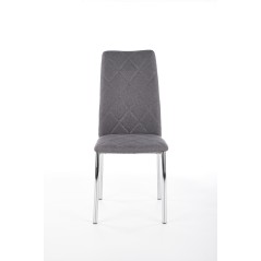 Scaun living/sufragerie Halmar K309, cadru metal,  stil modern, 43x57x97x47cm, textil, gri deschis