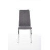 Scaun living/sufragerie Halmar K309, cadru metal,  stil modern, 43x57x97x47cm, textil, gri deschis