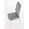 Scaun living/sufragerie Halmar K309, cadru metal,  stil modern, 43x57x97x47cm, textil, gri deschis