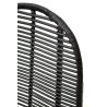 Scaun living/sufragerie Halmar K337, cadru metal,  stil scandinav, 44x55x90x46cm, ratan, negru