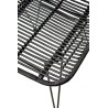 Scaun living/sufragerie Halmar K337, cadru metal,  stil scandinav, 44x55x90x46cm, ratan, negru