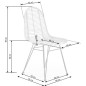 Scaun Francis, design scandinav, ratan negru, amplasare in living/sufragerie, structura metalica, 44x55x90x46 cm