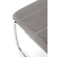 Scaun living/sufragerie Halmar K349, cadru metal,  stil modern, 42x60x97x47cm, textil, gri