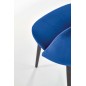 Scaun stil clasic, catifea bleumarin, cadru metal, inaltime 84 cm