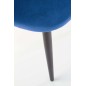 Scaun stil clasic, catifea bleumarin, cadru metal, inaltime 84 cm