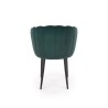 Scaun tapitat living/sufragerie Halmar K386, cadru metal,  stil clasic, 60x58x84x48cm, catifea, verde