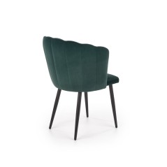 Scaun tapitat living/sufragerie Halmar K386, cadru metal,  stil clasic, 60x58x84x48cm, catifea, verde