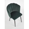 Scaun tapitat living/sufragerie Halmar K386, cadru metal,  stil clasic, 60x58x84x48cm, catifea, verde