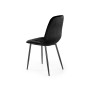 Scaun tapitat Aria, design modern, tapiterie catifea neagra, cadru otel