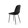 Scaun tapitat living/sufragerie Halmar K417, cadru metal, spatar matlasat, stil modern, 44x56x87x48cm, catifea, negru