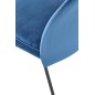 Scaun pentru living, stil modern, inaltime 84 cm, catifea bleumarin, otel