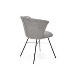 Scaun living/sufragerie Halmar K459, cadru metal,  stil modern, 60x59x79x48cm, textil, gri