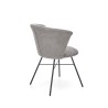 Scaun living/sufragerie Halmar K459, cadru metal,  stil modern, 60x59x79x48cm, textil, gri