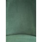 Scaun glamour Giselle, tapitat cu catifea, cadru otel cromat auriu, inaltime 84 cm, verde