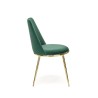 Scaun tapitat living/sufragerie Halmar K460, cadru metal,  stil glamour, 49x54x84x46cm, catifea, verde