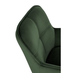 Scaun tapitat living/sufragerie Halmar K463, cadru metal,  stil modern, 59x64x87x48cm, catifea, verde