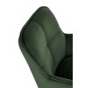 Scaun tapitat living/sufragerie Halmar K463, cadru metal,  stil modern, 59x64x87x48cm, catifea, verde