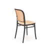 Scaun dining/bucatarie Halmar K483, cadru metal, stil scandinav, 41x52x86x45cm, polipropilena, maro/negru