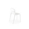 Scaun dining/bucatarie Halmar K490, cadru polipropilena, stivuibil, stil scandinav, 46x55x80x46cm, polipropilena, alb