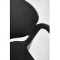 Scaun dining/bucatarie, stil scandinav, polipropilena, 60x56x76x44 cm, negru