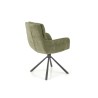 Scaun living/sufragerie Halmar K495, cadru lemn, rotativ 180 grade, stil modern, 60x65x87x51cm, textil, verde