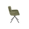 Scaun living/sufragerie Halmar K495, cadru lemn, rotativ 180 grade, stil modern, 60x65x87x51cm, textil, verde