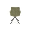 Scaun living/sufragerie Halmar K495, cadru lemn, rotativ 180 grade, stil modern, 60x65x87x51cm, textil, verde