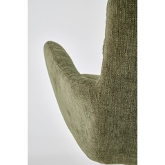 Scaun living/sufragerie Halmar K495, cadru lemn, rotativ 180 grade, stil modern, 60x65x87x51cm, textil, verde